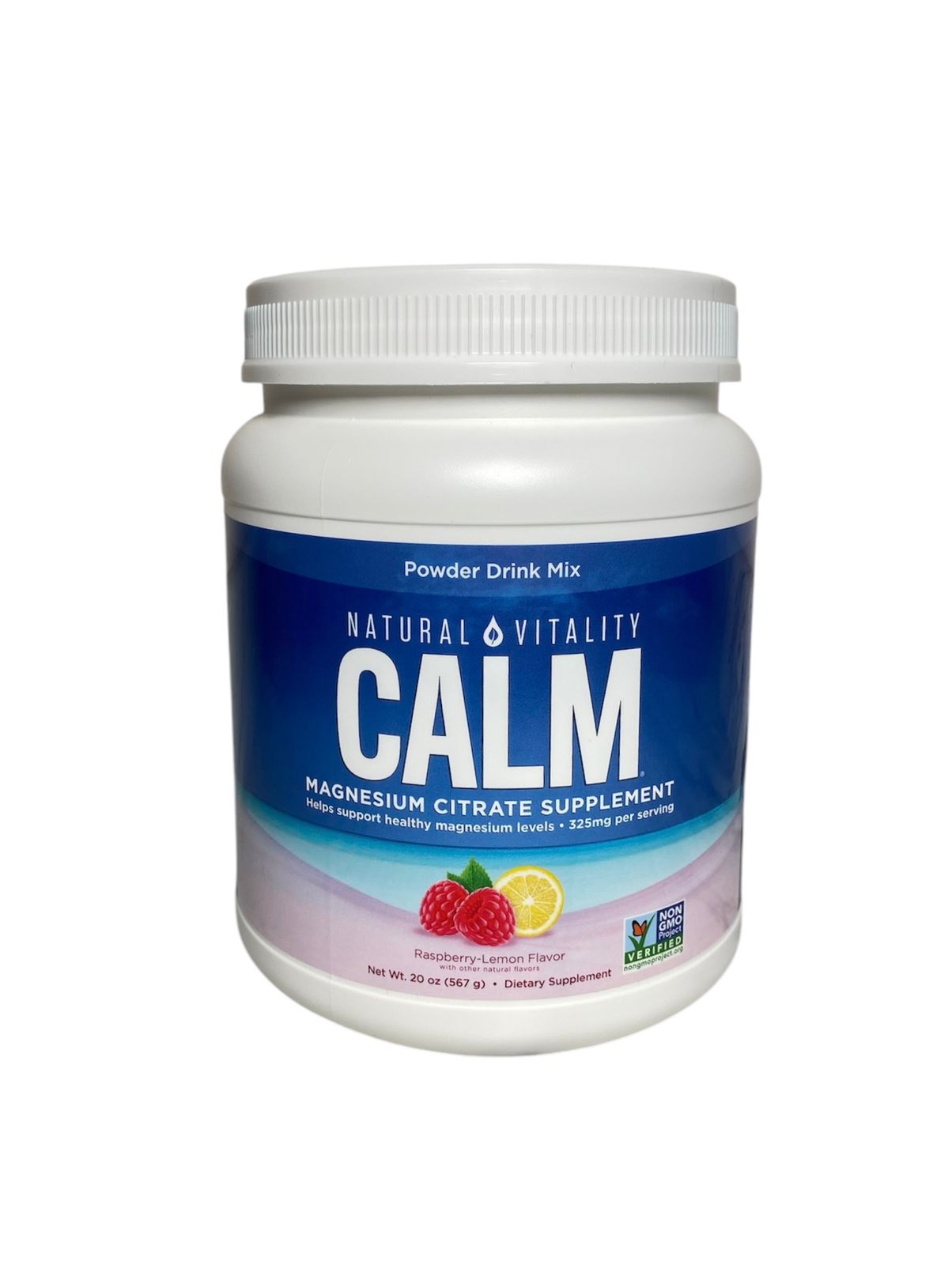 Natural Vitality CALM - Suplemento de Citrato de Magnesio en Polvo (Sabor Frambuesa-Limón)